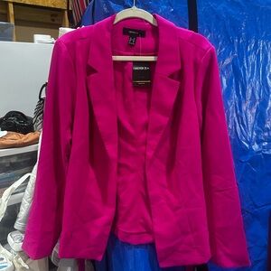Forever 21 Vibrant Pink Women's Blazer
